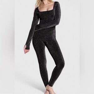 PINK Victoria's Secret Black Glitter Jumpsuit